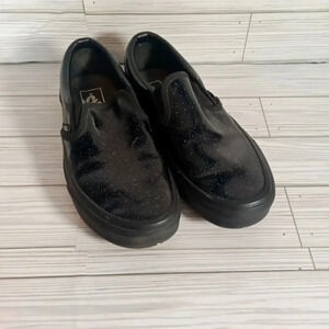 Vans classic slip on patent galaxy black women's 6.5